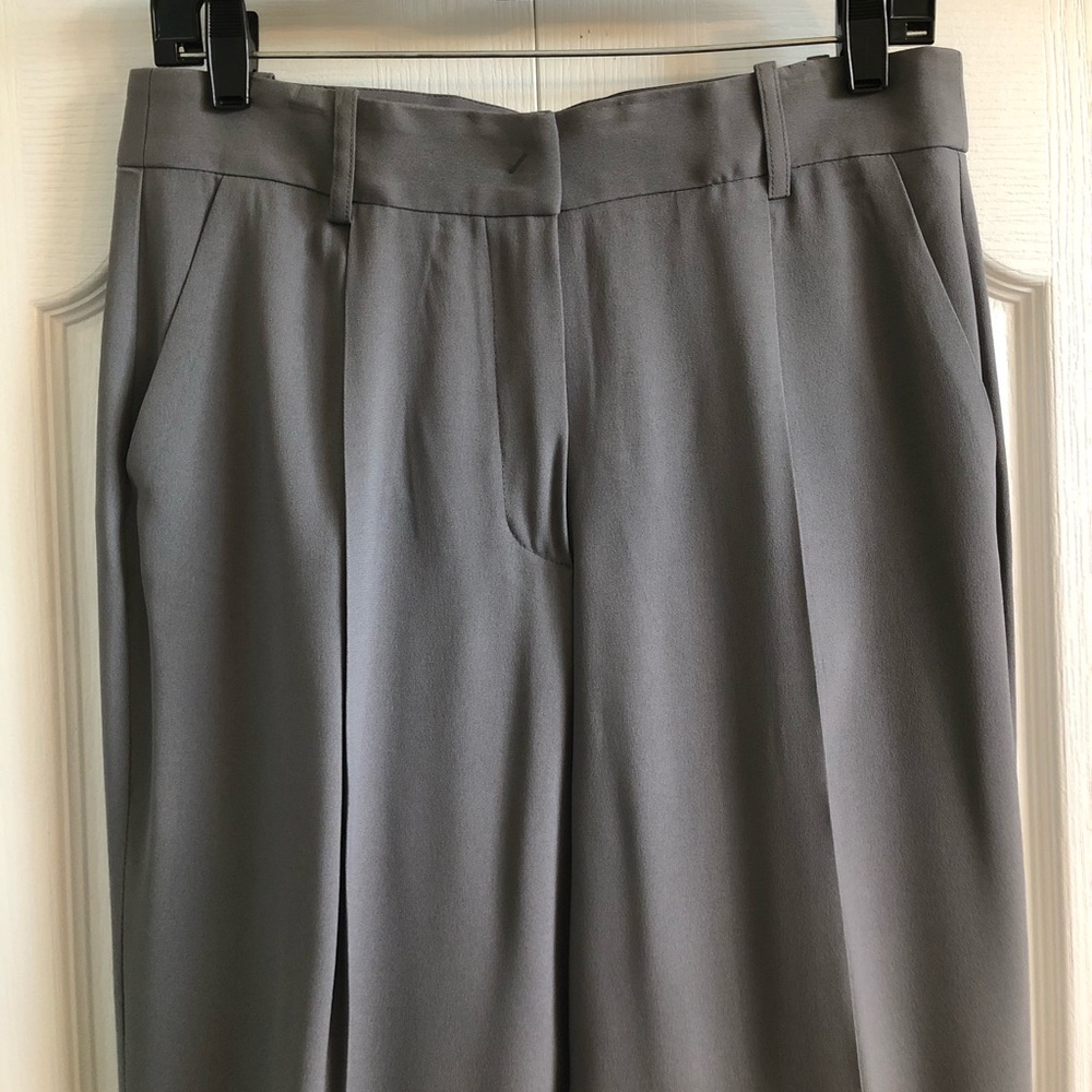 Armani grey pleated front trousers